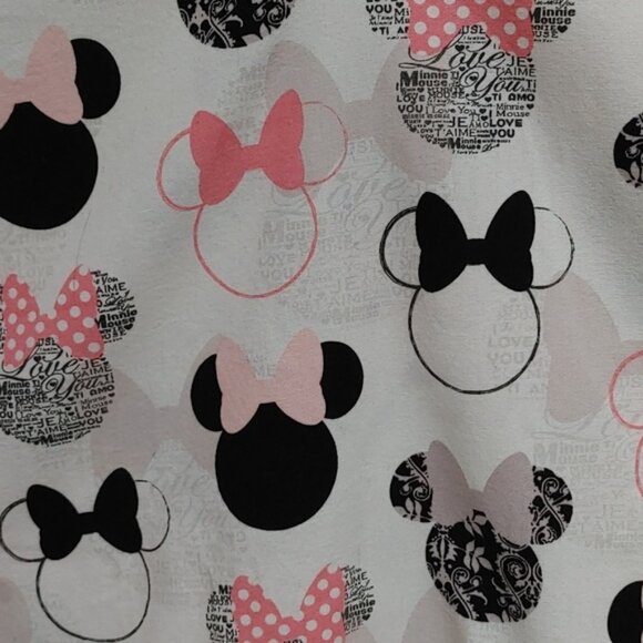 Disney Minnie and Mickey mouse nurse scrubs top blouse white short sleeve - Picture 4 of 6